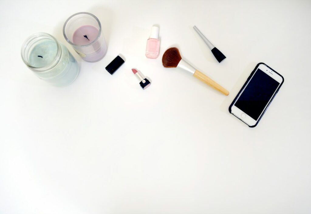 Smartphone showing an Instagram shopping feed with products from a WooCommerce store