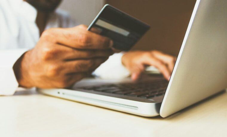 Customer choosing a payment method at an online store checkout on a smartphone